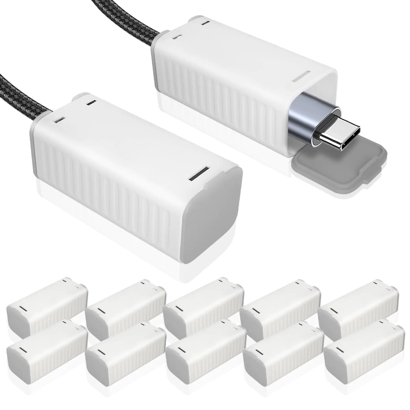 FYY Baby Proof Cord Cover - 12 Pack Childproof USB Charger Cords Covers Universal Baby Safety Power Outlet Protector Covers Electrical Safety Baby Proofing Products