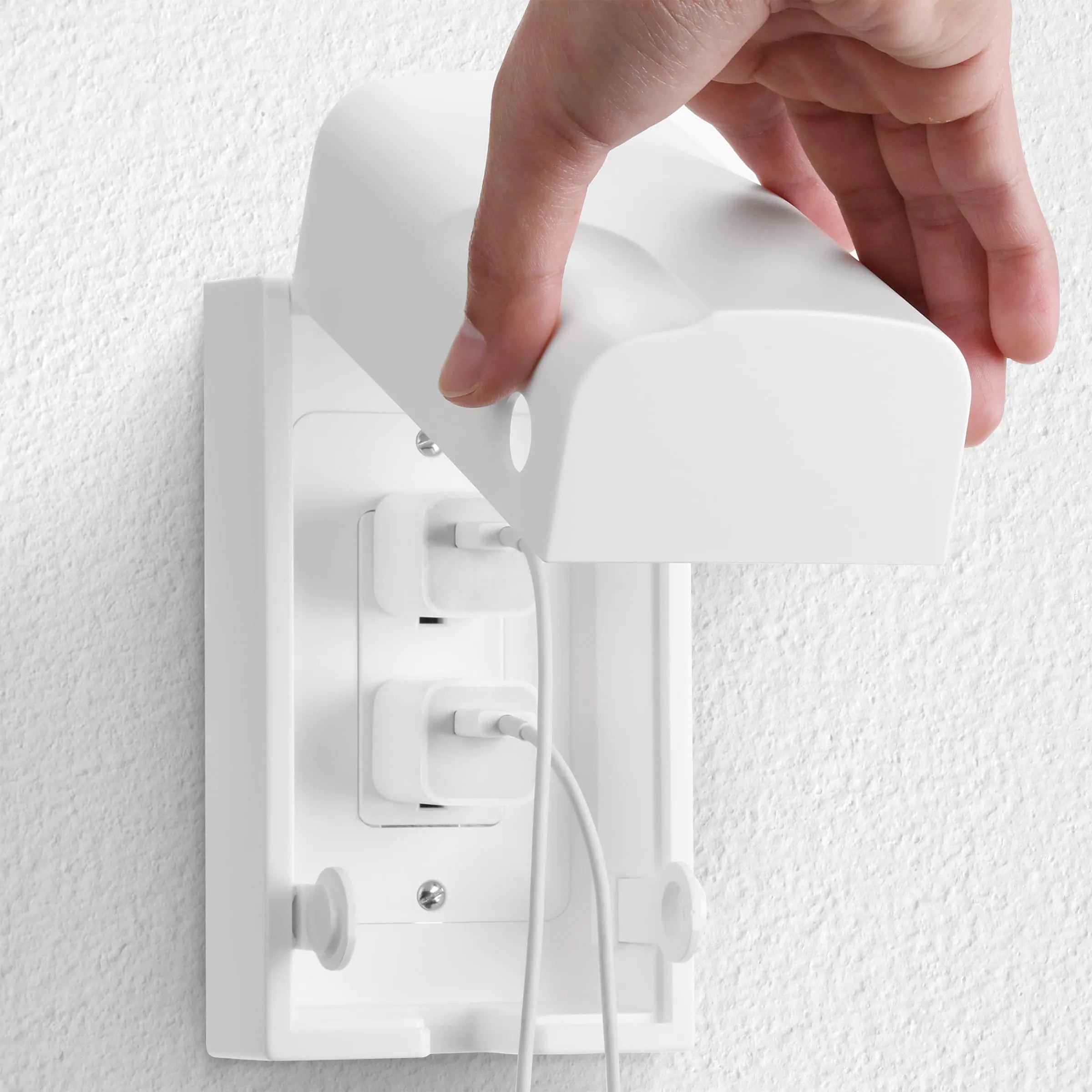 Bates - Baby Safety Outlet Cover Box 2 Pack Baby Proof Outlet Covers Baby Proofing Plug Covers for Electrical Outlets Socket Covers for Outlets Child Proof Outlet Cover Outlet Box Cover